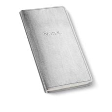 Pocket Notes Leather Journal - Metallic Silver