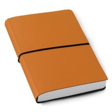 Leather Elastic Travel Journal Oporto Orange