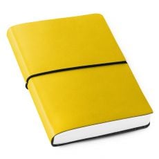 Leather Elastic Travel Journal Oporto Lemon