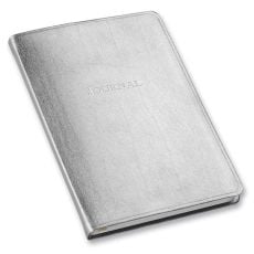 Metallic Desk Journal - Ruled-Metallic Silver