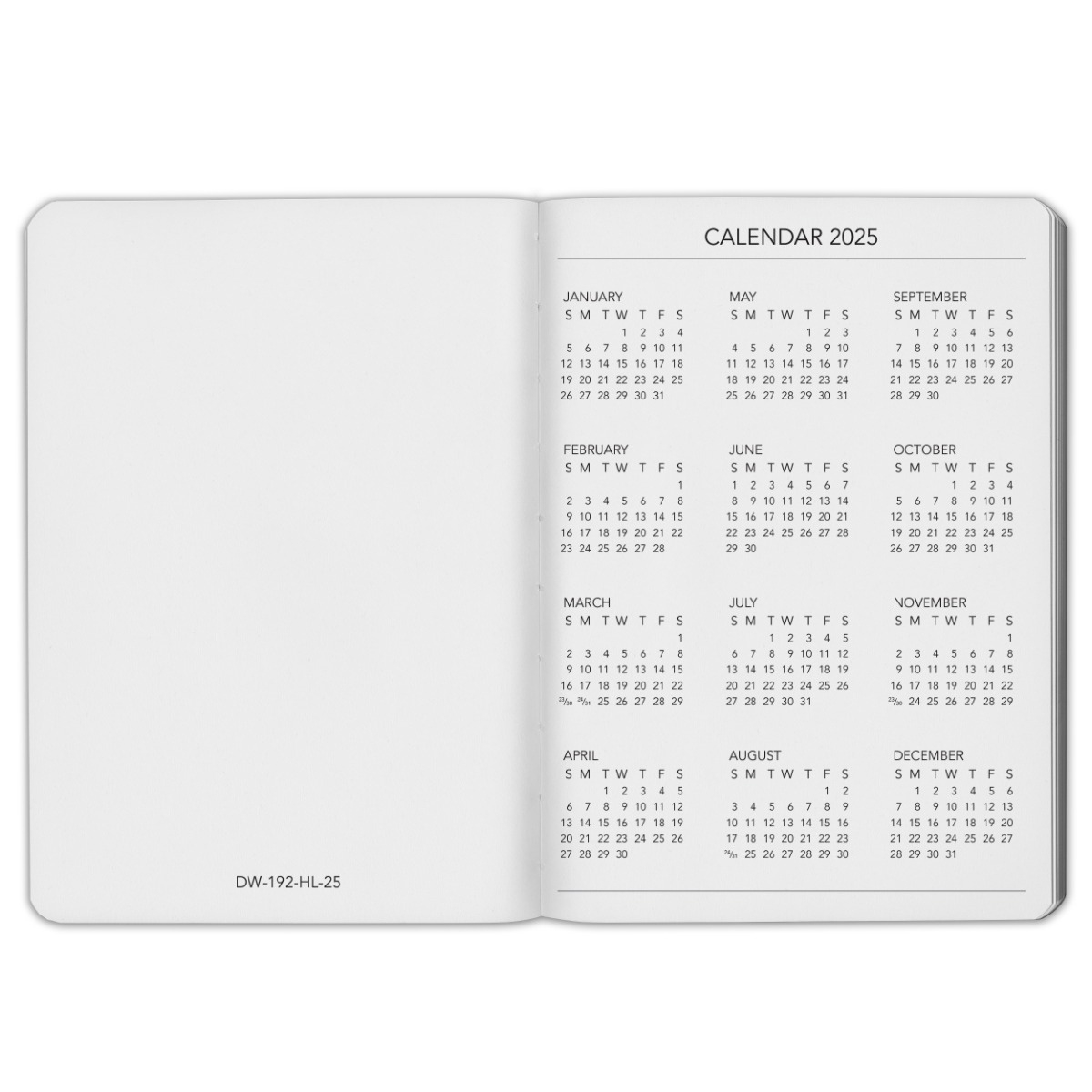 Harbor Desk Weekly Monthly Planner 2025 - Calendar Planner and Notebook, Dura...