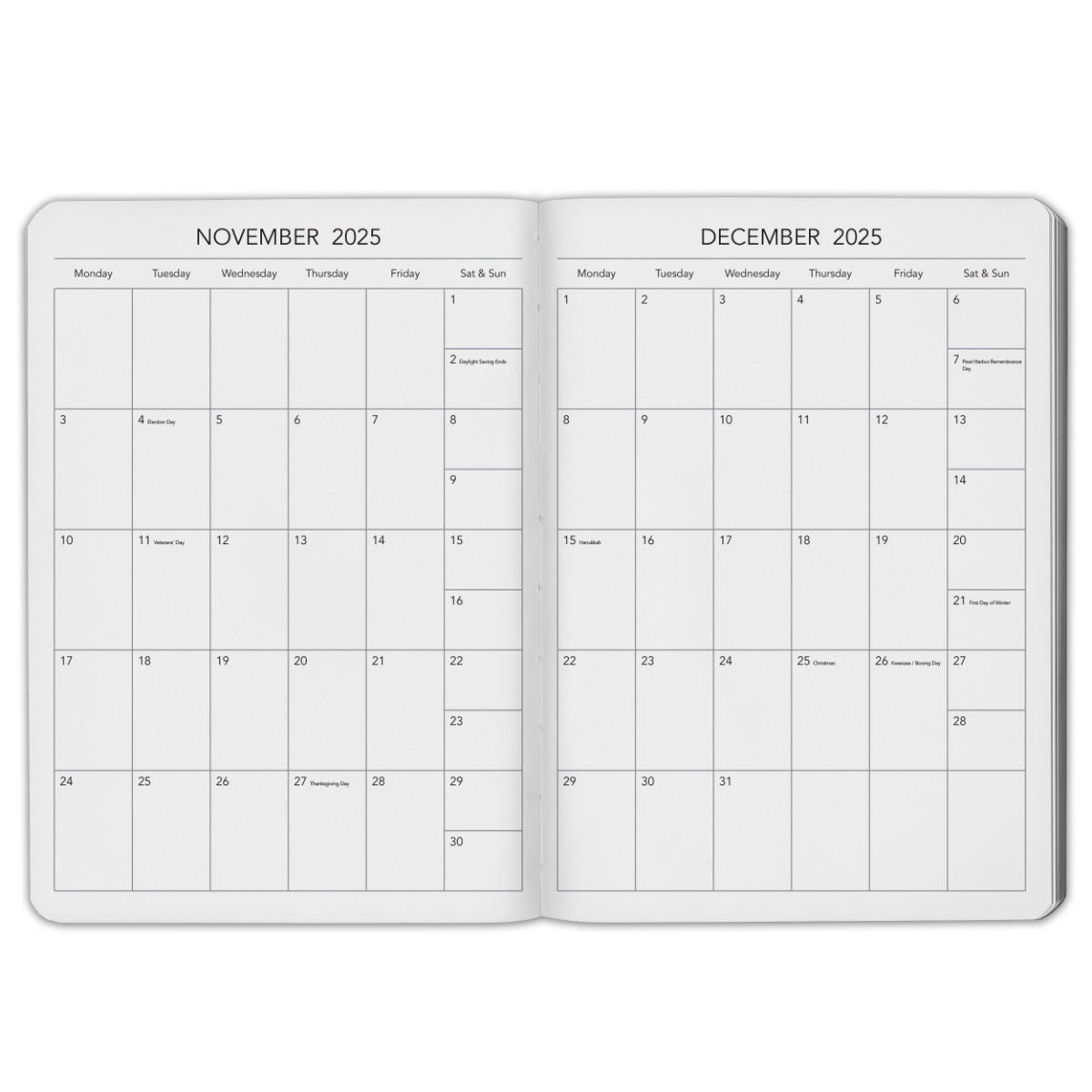 Harbor Desk Weekly Monthly Planner 2025 - Calendar Planner and Notebook, Dura...