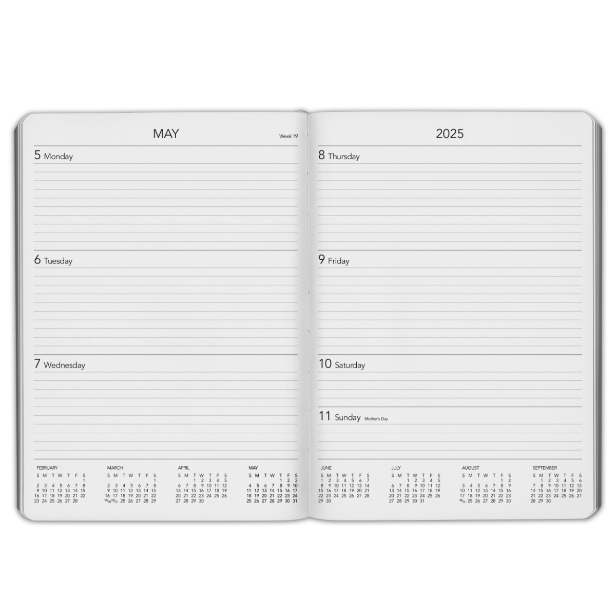 Harbor Desk Weekly Monthly Planner 2025 - Calendar Planner and Notebook, Dura...