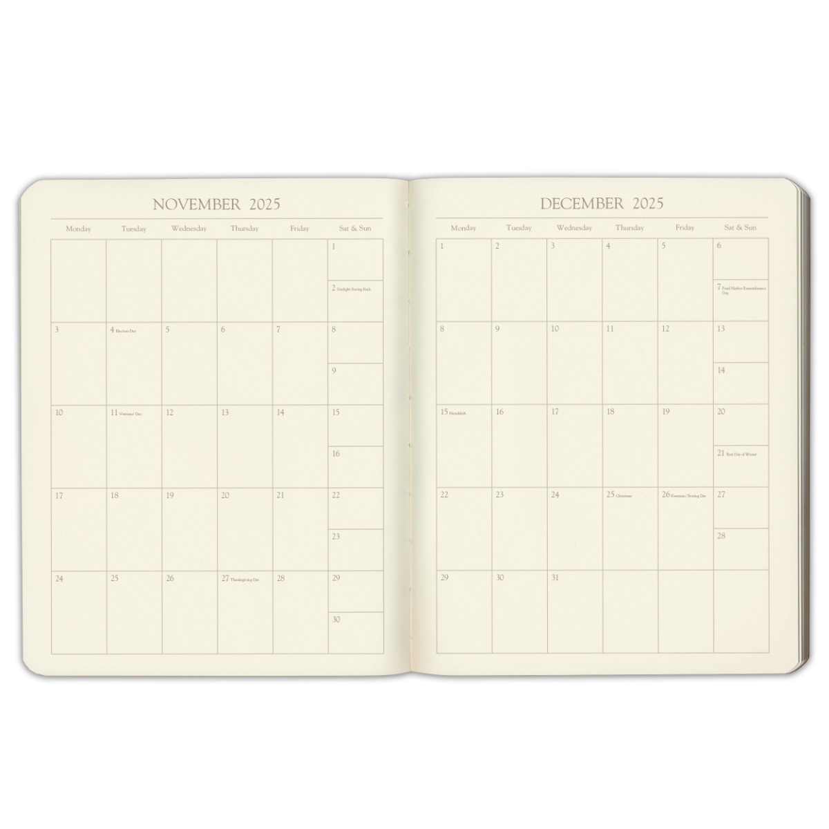 Gallery Leather Large Weekly Monthly Planner 2025, Elegantly Bound Calendar P...