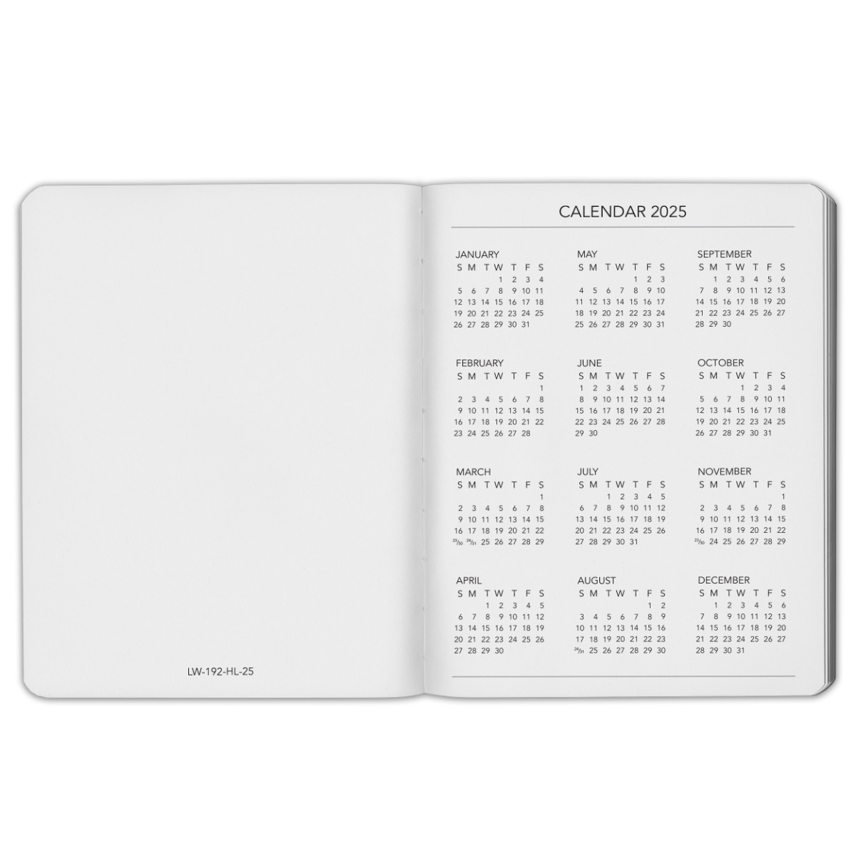 Harbor Large Weekly Monthly Planner 2025 - Calendar Planner and Notebook, Dur...