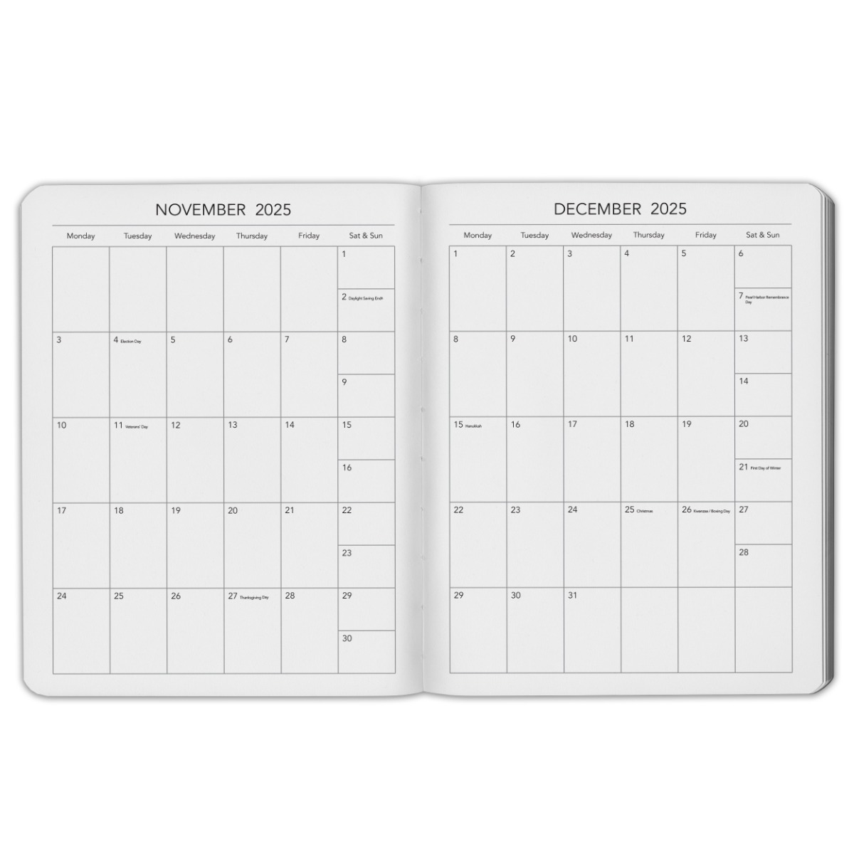 Harbor Large Weekly Monthly Planner 2025 - Calendar Planner and Notebook, Dur...