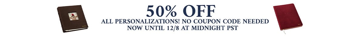 Automatic 50% off personalization!