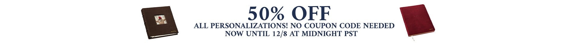 Automatic 50% off personalization!