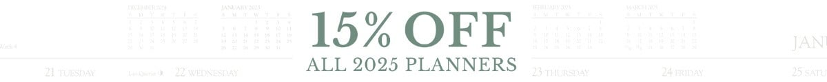 15% off 2025 Planners