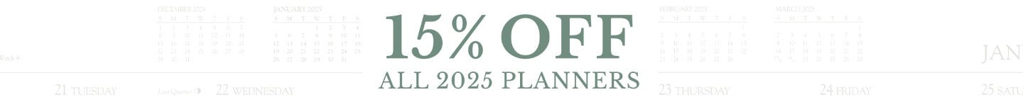 15% off 2025 Planners