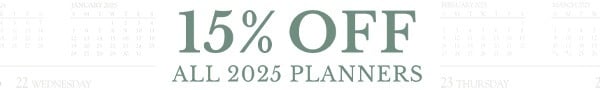 15% off 2025 Planners