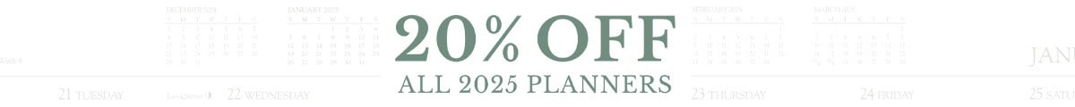 20% off 2025 Planners