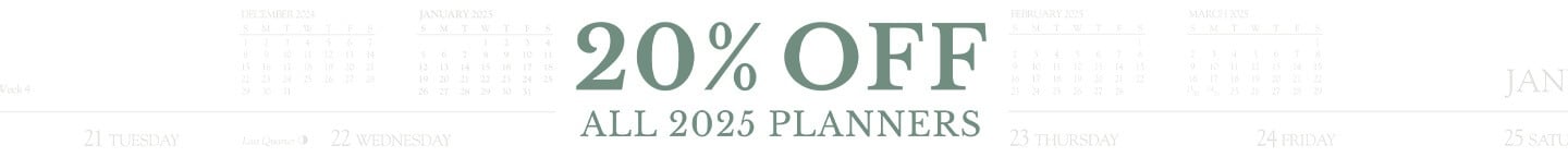 20% off 2025 Planners