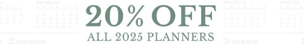 20% off 2025 Planners