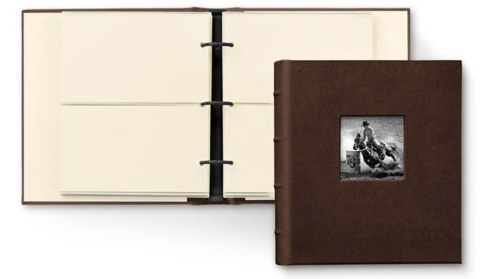 Leather Compact Photo Album (with window)